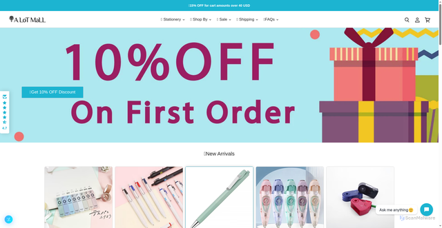 Security scan screenshot of https://www.alotmall.com