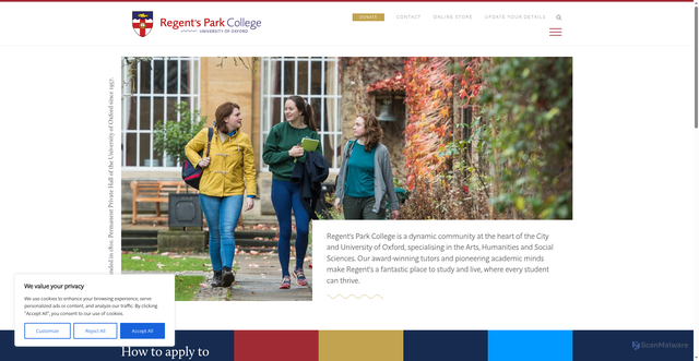 Security scan screenshot of https://www.rpc.ox.ac.uk/