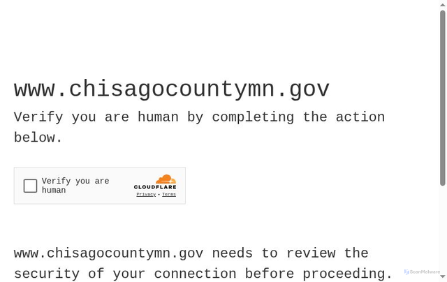 Security scan screenshot of https://www.chisagocountymn.gov/
