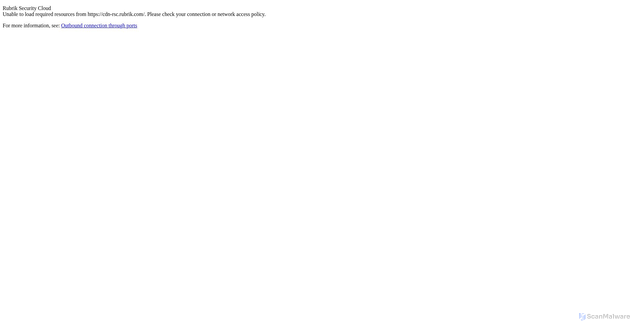 Security scan screenshot of https://fortegra.my.rubrik.com