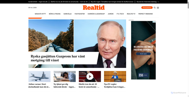 Security scan screenshot of https://realtid-prod-web-7jv6v.ondigitalocean.app/