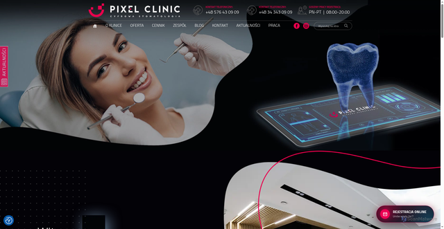 Security scan screenshot of https://pixelclinic.pl