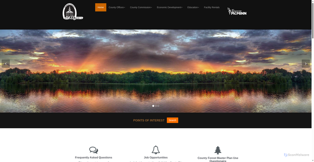 Security scan screenshot of https://mcminncountytn.gov/