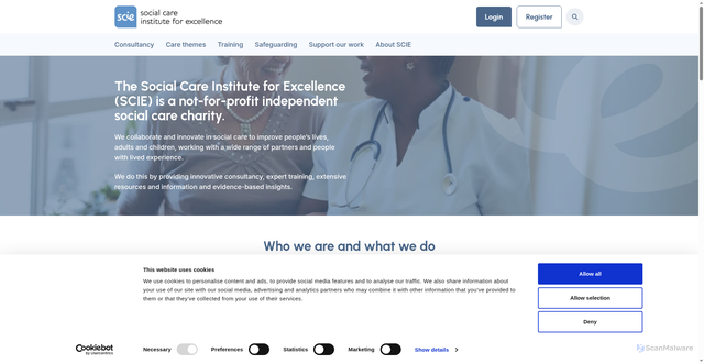 Security scan screenshot of https://www.scie.org.uk/
