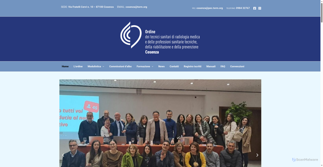 Security scan screenshot of http://www.tsrmcosenza.it/wp/