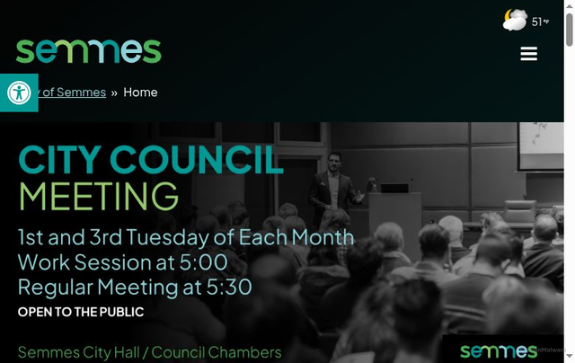 Security scan screenshot of https://cityofsemmesal.gov/