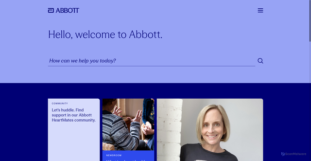 Security scan screenshot of https://www.abbott.com