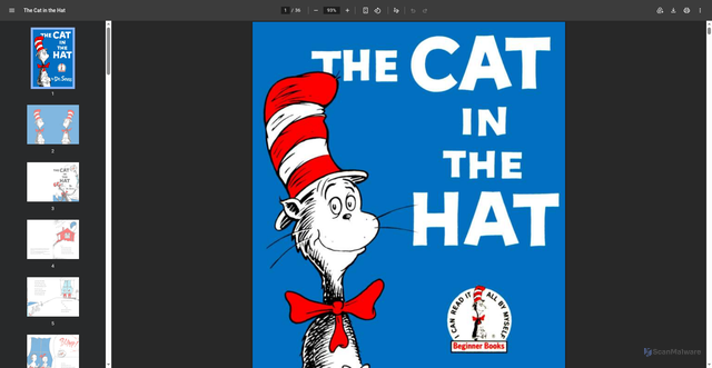 Security scan screenshot of https://nfc.cambridgeschool.edu.in/wp-content/uploads/sites/2/2020/05/THE-CAT-IN-THE-HAT.pdf