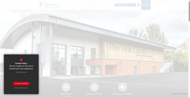 Security scan screenshot of https://www.highworth.kent.sch.uk/