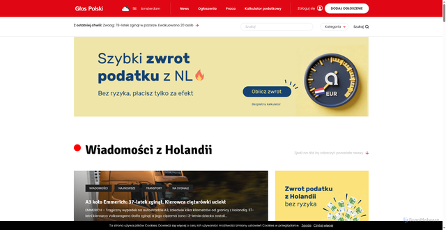 Security scan screenshot of https://glospolski.nl