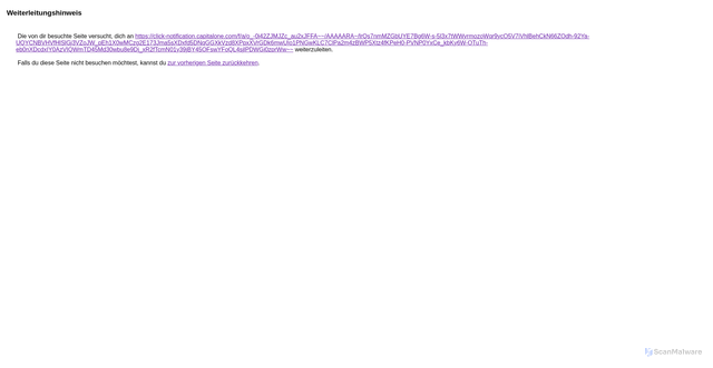 Security scan screenshot of https://www.google.com/url?q=https://click-notification.capitalone.com/f/a/o_-0i42ZJMJZc_au2xJFFA~~/AAAAARA~/lrQs7nmMZGbUYE7Bg6W-s-5l3x7tWWyrmozoWqr9ycO5V7iVhlBehCkN66ZOdh-92Ya-UQYCNBVHVfHlSlGj3VZoJW_pEh1X0wMCzg2E173Jma5sXDxfd5DNqGGXkVzd8XPpxXVrGDk6mwUIo1PNGwKLC7ClPa2m4zBWP5Xtz4fKPeH0-PVNP0YxCe_kbKy6W-OTuTh-eb0nXDcdxIY0AzVIQWmTD45Md30wbu8e9Dj_xR2fTcmN01y39jBY45OFswYFoQL4sjlPDWGi0zprWw~~