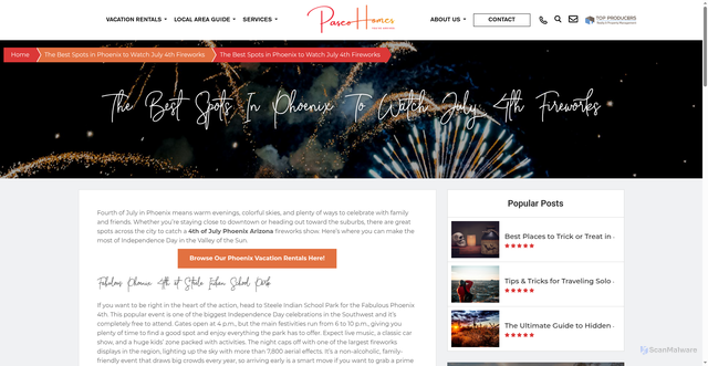 Security scan screenshot of https://paseohomesaz.com/blog/the-best-spots-in-phoenix-to-watch-july-4th-fireworks/