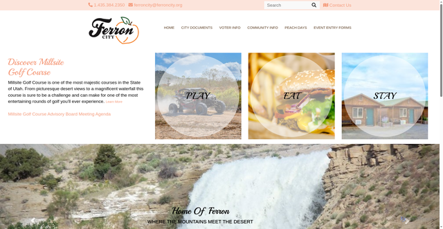 Security scan screenshot of https://www.ferroncityutah.gov/