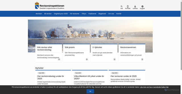 Security scan screenshot of https://www.revisorsinspektionen.se
