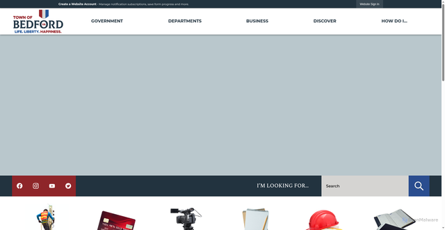 Security scan screenshot of https://bedfordva.gov/