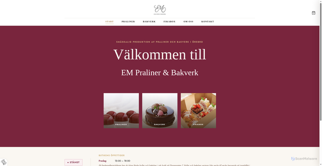 Security scan screenshot of https://empraliner.se