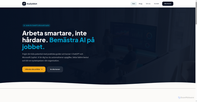 Security scan screenshot of https://aipajobbet.se