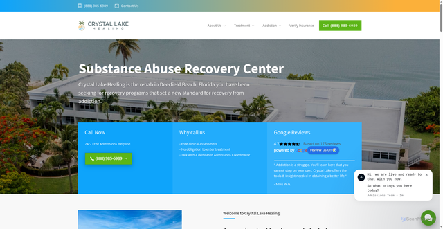 Security scan screenshot of http://crystallakerecovery.com/