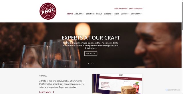 Security scan screenshot of https://www.rndc-usa.com/