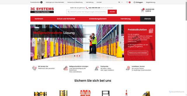 Security scan screenshot of https://www.3csystems.at