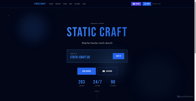 Security scan screenshot of https://static-craft.de/