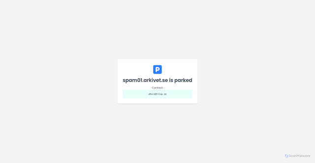 Security scan screenshot of https://spam01.arkivet.se:443/cgi-mod/mark.cgi