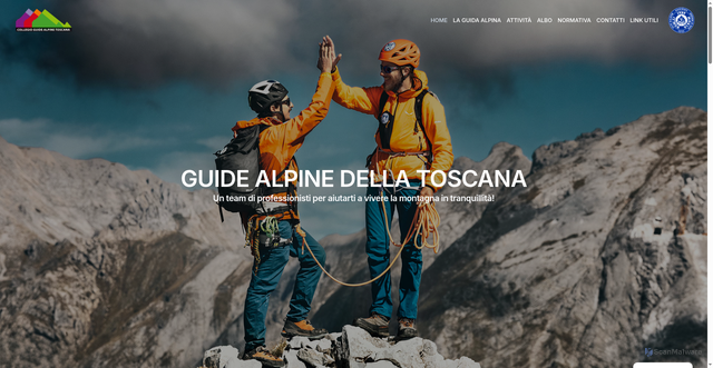 Security scan screenshot of https://www.guidealpinetoscana.it/