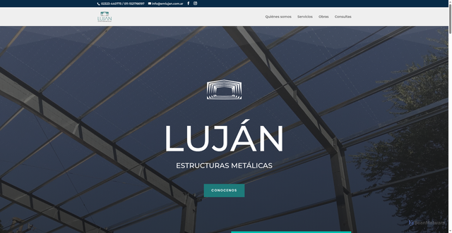 Security scan screenshot of https://emlujan.com.ar