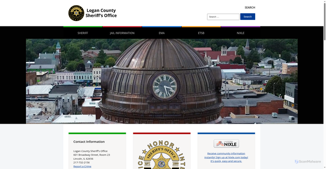 Security scan screenshot of https://sheriffloganil.gov/