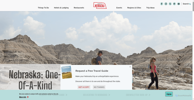 Security scan screenshot of https://visitnebraska.com/