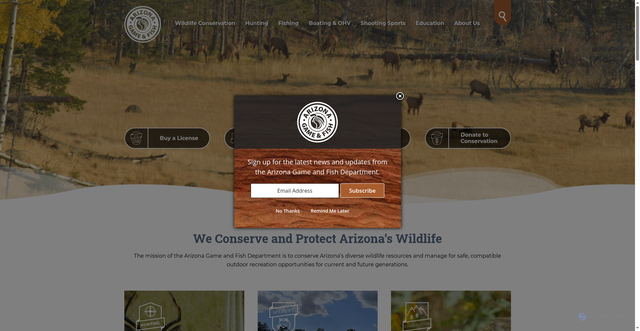 Security scan screenshot of https://www.azgfd.com/