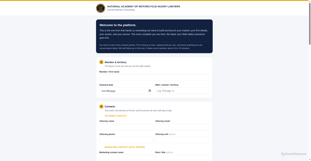Security scan screenshot of http://namil-onboarding.pages.dev/