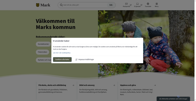 Security scan screenshot of http://www.mark.se