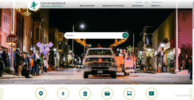 Security scan screenshot of https://www.janesvillewi.gov/