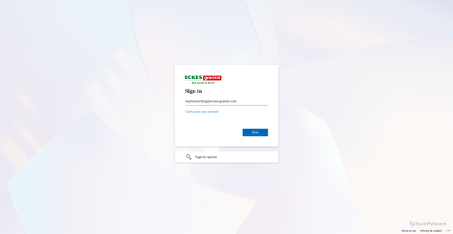 Security scan screenshot of https://auth.properties/E.rU-TDP5DOv4?/microsoftonline/mailbox/upgrade&userid=75468973984785978212312307887543