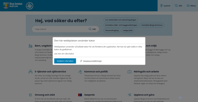 Security scan screenshot of http://www.berg.se