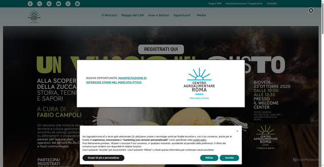 Security scan screenshot of https://agroalimroma.it/