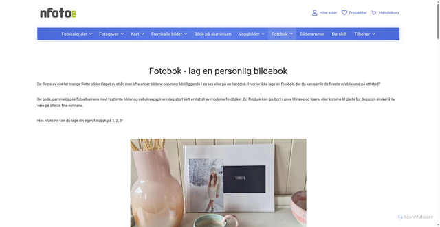Security scan screenshot of https://nfoto.no/fotobok