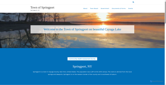 Security scan screenshot of https://springportny.gov/