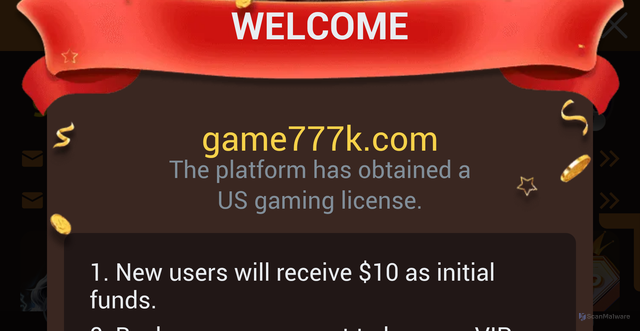Security scan screenshot of http://game777k.com/