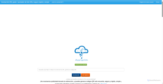 Security scan screenshot of https://acortar.link