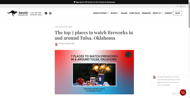 Security scan screenshot of https://www.aussieteamtulsa.com/blog/the-top-7-places-to-watch-fireworks-in-and-around-tulsa-oklahoma