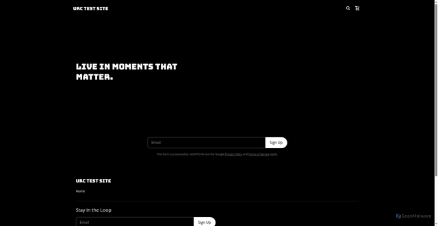 Security scan screenshot of https://urctest.square.site/