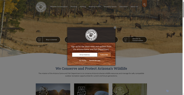 Security scan screenshot of https://www.azgfd.com/