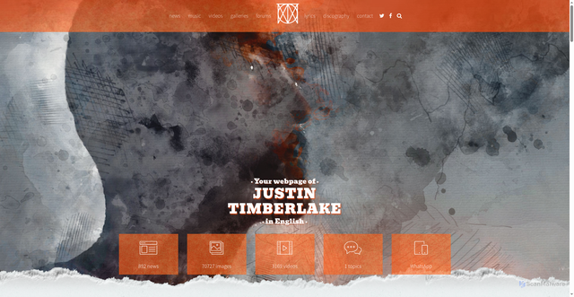 Security scan screenshot of https://justintimberlake.co/