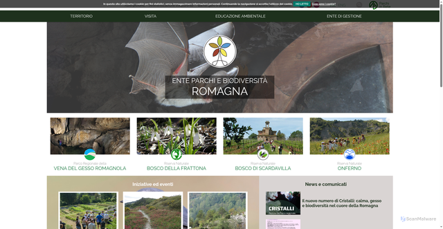 Security scan screenshot of https://www.parchiromagna.it