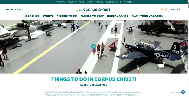 Security scan screenshot of https://www.visitcorpuschristi.com/things-to-do/