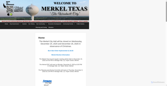 Security scan screenshot of https://merkeltexas.com/