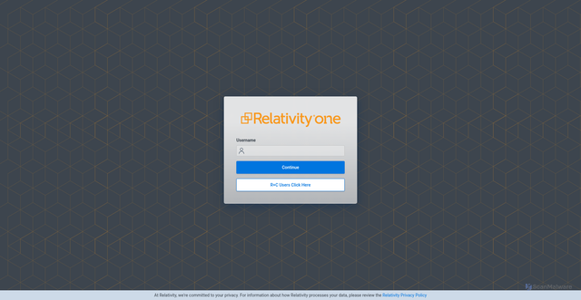 Security scan screenshot of https://robinsoncole.relativity.one