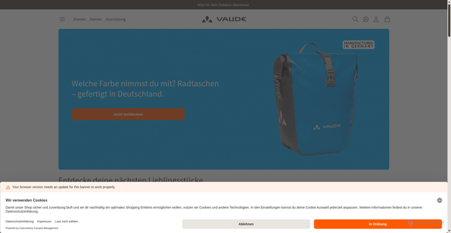 Security scan screenshot of https://vaude.com